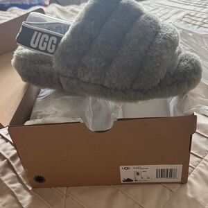 UGG Plush Olive Slippers